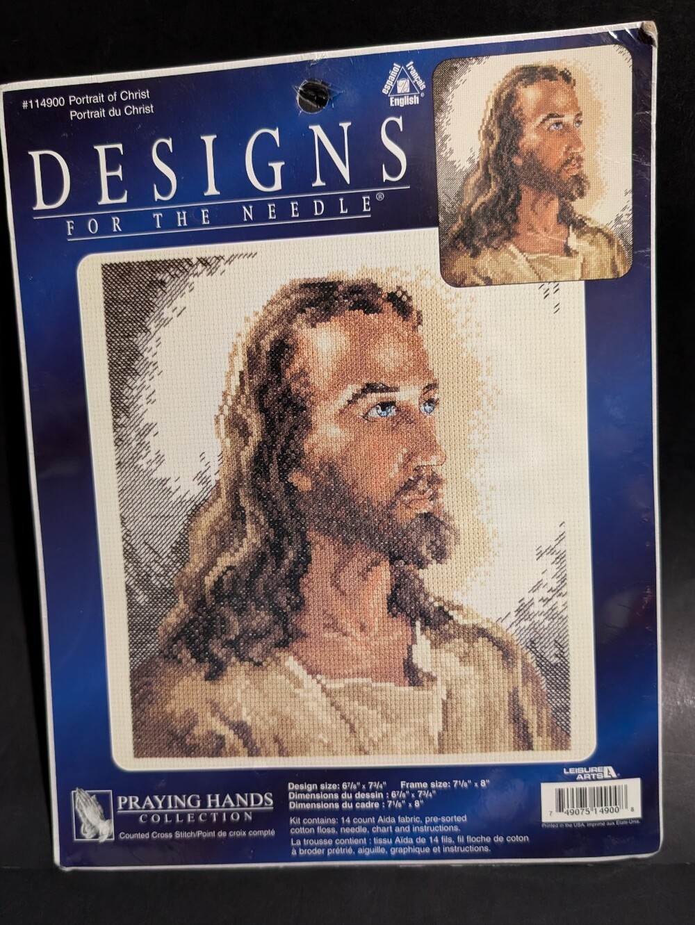 New Counted Cross Stitch Kit Portrait Of Christ 114900 Leisure Arts Jesus